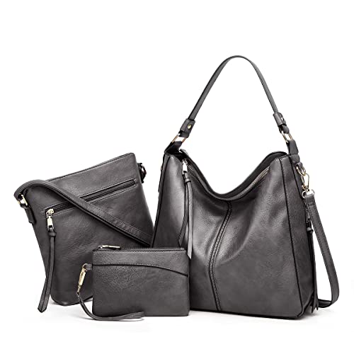 Pahajim Handtaschen und Geldbörsen Set Handtasche Damen Groß Schultertasche Damen PU Leder Umhängetasche Hobo Tasche Damentaschen Geschenke für Mädchen Einkaufstaschen von Pahajim