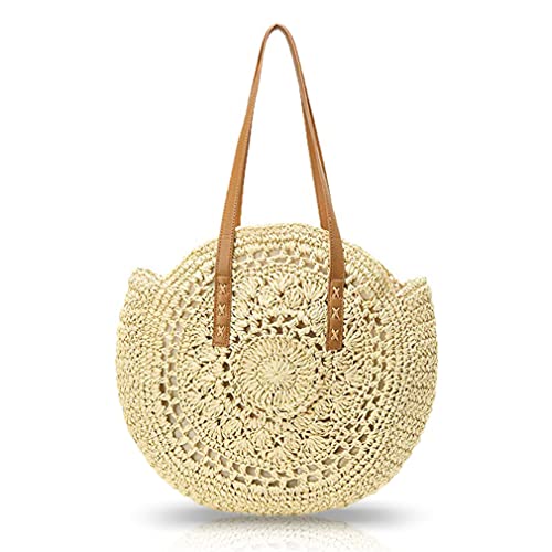 Pahajim Stroh Handtasche Damen Sommer Taschen Umhängetasche Damen Strandtasche Boho Stil Shopper Damen Groß für Strand, Reisen, Urlaub, Shopping von Pahajim