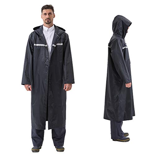 Pahajim Wasserdicht Regenponcho für Damen Herren, Lang Leichte Regenjacke, Wiederverwendbar Regenmantel Regencape mit Reißverschlus für Outdoor Arbeit Festival Baustelle Konzerte von Pahajim