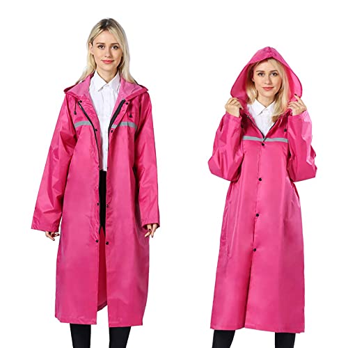 Pahajim Wasserdicht Regenponcho für Erwachsene Lang Regenmantel Damen Regenjacke Herren Atmungsaktiv Regencape mit Reißverschluss und Reflektierend Wiederverwendbar Rain Poncho für Outdoor von Pahajim