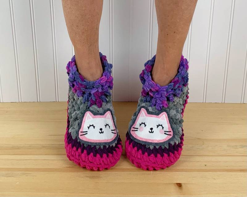 Süße Cosy Katzenhausschuhe - Bequeme Chenille-Pantoffel-Socken Hygge-Hausschuhe Get-Well-Care-Paket Neurpathie Crps Fußschmerzlinderung Süße Cosy Katzenhausschuhe - Bequeme Chenille-Pantoffel-Socken Hygge-Hausschuhe Get-Well-Care-Paket Neurpathie Crps Fußschmerzlinderung von PahhhsSlipperShop