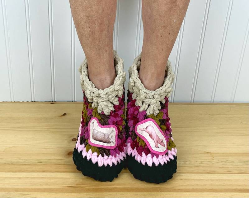 Yoga Vom Bauernhof - Tierhausschuhe Chenille-Pantoffelsocken Hygge-Hausschuhe Gutes Geschenk-Care-Paket Neurpathie/Crps/Fußschmerzlinderung Yoga Vom Bauernhof - Tierhausschuhe Chenille-Pantoffelsocken Hygge-Hausschuhe Gutes Geschenk-Care-Paket Neurpathie/Crps/Fußschmerzlinderung von PahhhsSlipperShop