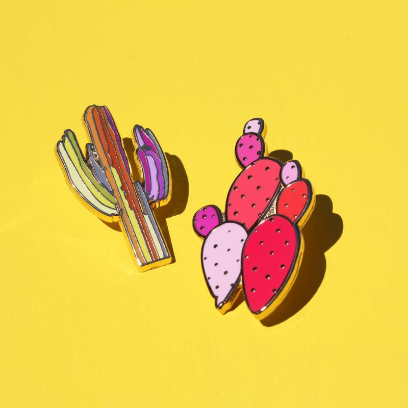 Cactus Pin.enamel Pin.cacti Pin.pink Cactus.cactus Art.arizona Pin. Arizona Art.pink Cacti.pink Emaille Pin.artist Pin.watercolor Pin von PaigePoppe
