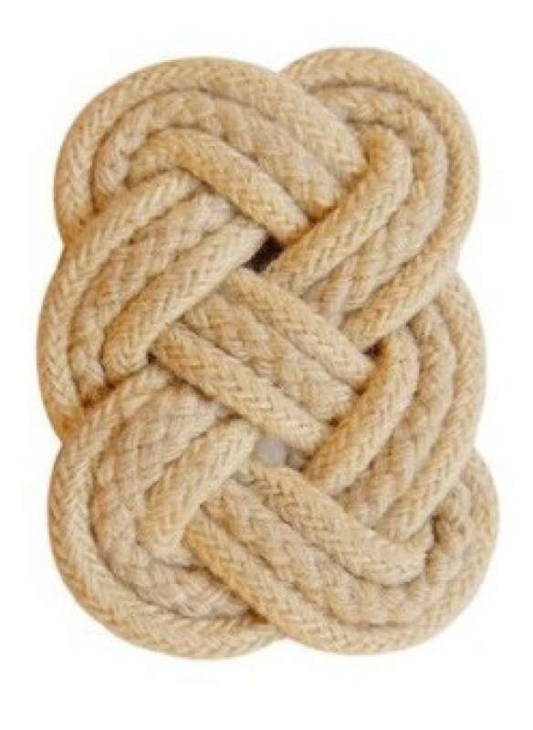 Baumwollknoten Aus Naturkordel 4, 7x3, 5cm Baumwollknoten Aus Naturkordel 4, 7x3, 5cm von PaillettenshopDE