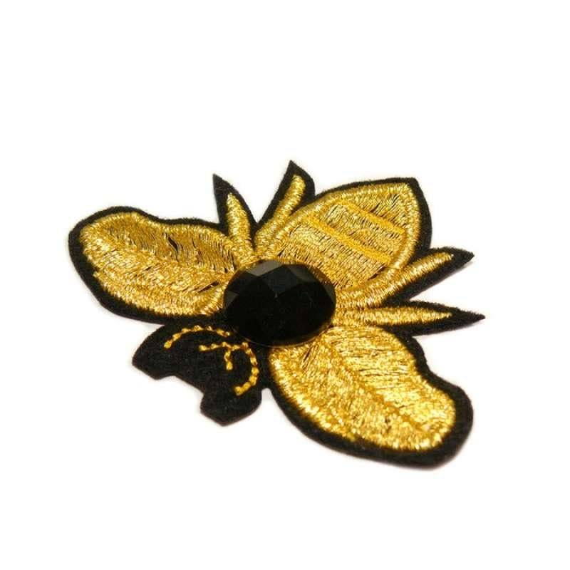 Bügelmotiv "Insekt" Mit Schwarzem Acrylstein Ca. 5x6, 5cm Bügelmotiv "Insekt" Mit Schwarzem Acrylstein Ca. 5x6, 5cm von PaillettenshopDE