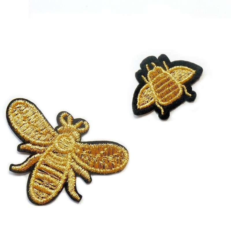 Bügelmotiv Set Käfer & Biene Schwarz Gold | 2 Stück Bügelmotiv Set Käfer & Biene Schwarz Gold | 2 Stück von PaillettenshopDE
