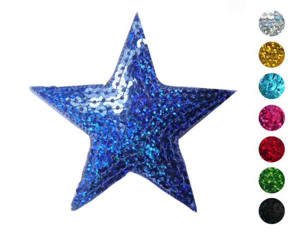 Paillettenmotiv Stern Zum Aufbügeln Ca. 8, 5x9cm Paillettenmotiv Stern Zum Aufbügeln Ca. 8, 5x9cm von PaillettenshopDE