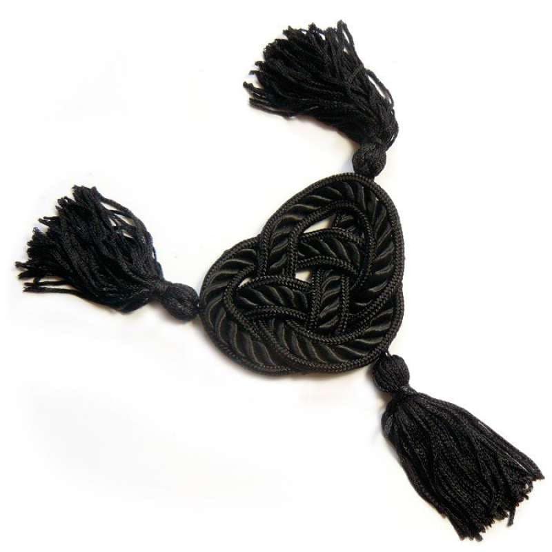 Schulterstück Posamentenmotiv Schwarz Ca. 6x10cm Schulterstück Posamentenmotiv Schwarz Ca. 6x10cm von PaillettenshopDE