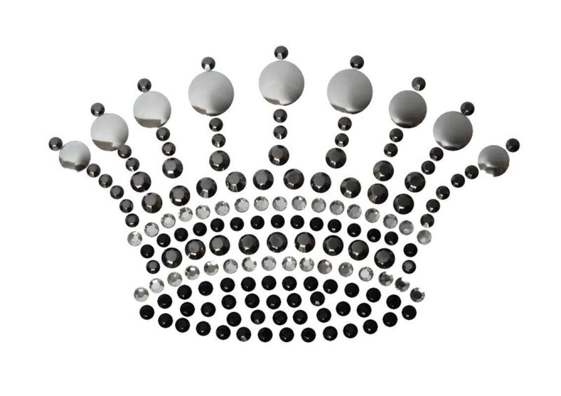 strass-/Nietenmotiv Krone 5, 7x3, 7cm strass-/Nietenmotiv Krone 5, 7x3, 7cm von PaillettenshopDE