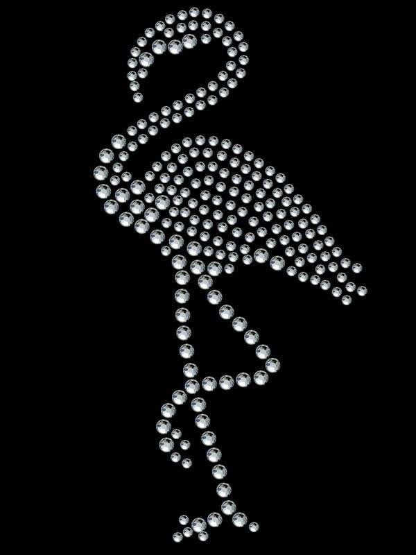 strassmotiv "Flamingo" 5, 3x10, 6cm strassmotiv "Flamingo" 5, 3x10, 6cm von PaillettenshopDE