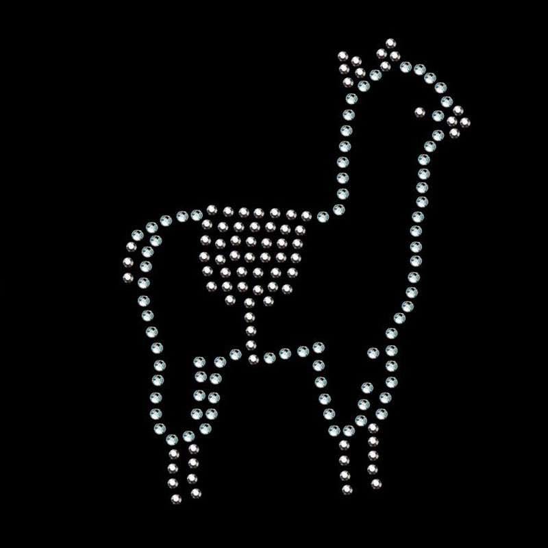 strassmotiv "Lama" 6x8cm strassmotiv "Lama" 6x8cm von PaillettenshopDE