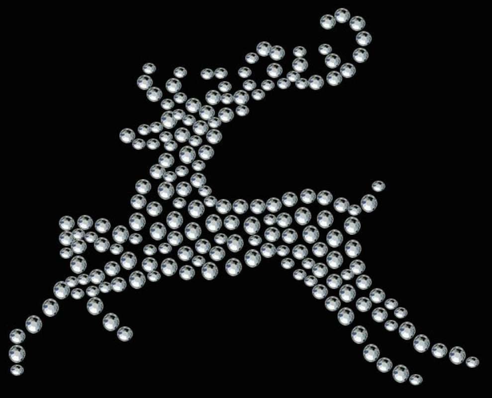 strassmotiv Rentier 10x8cm strassmotiv Rentier 10x8cm von PaillettenshopDE