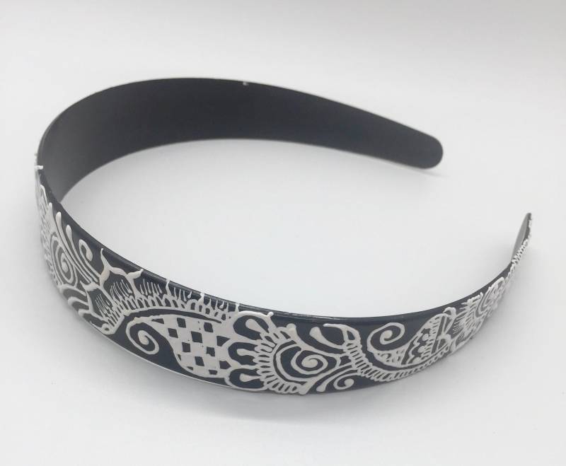 Henna Headband, Haar-Accessoires, Mandala, Henna-Design, Mendhi Design, Henna-Mode, 1 "stirnband Henna Headband, Haar-Accessoires, Mandala, Henna-Design, Mendhi Design, Henna-Mode, 1 "stirnband von PaintWithPurposeUS