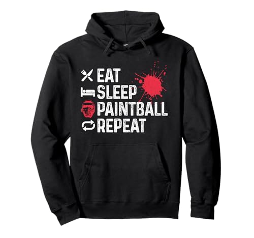 Eat Sleep Paintball Repeat Männer Frauen Lustiger Paintball Pullover Hoodie von Paintball Apparel Co.