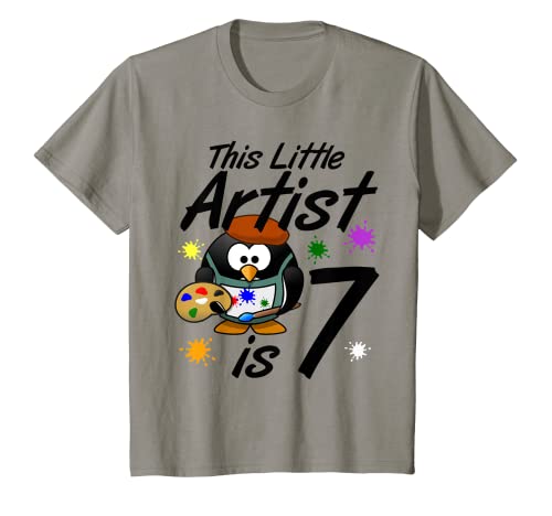 Kinder 7 Jahre alt Malerei Geburtstag Party Kunst Künstler Malerei 7. Geschenk T-Shirt von Painting Art Birthday T Shirt Gifts