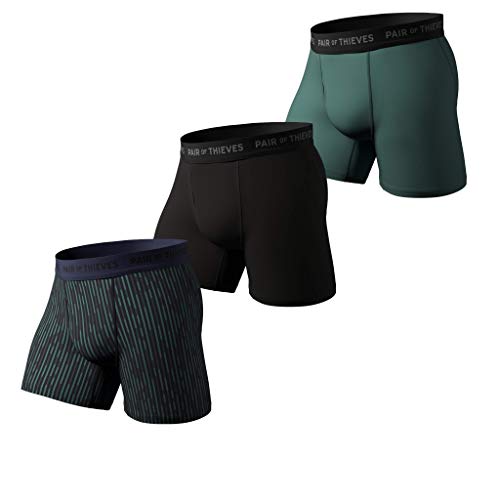 Pair of Thieves Super Fit Herren Boxershorts 3er Pack Unterwäsche AMZ Exclusive, Gebrochene Linien, Medium von Pair of Thieves