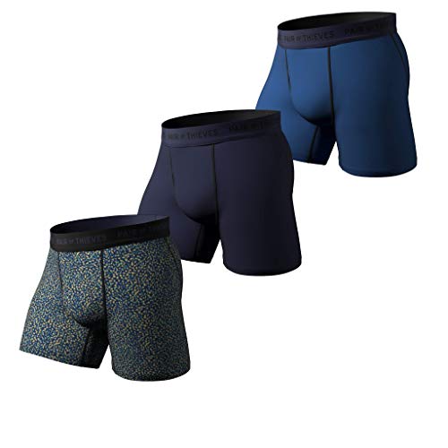 Pair of Thieves Super Fit Unterwäsche für Herren Pack – 2er & 3er Pack Boxershorts – AMZ Exclusive, Marineblau, Medium von Pair of Thieves