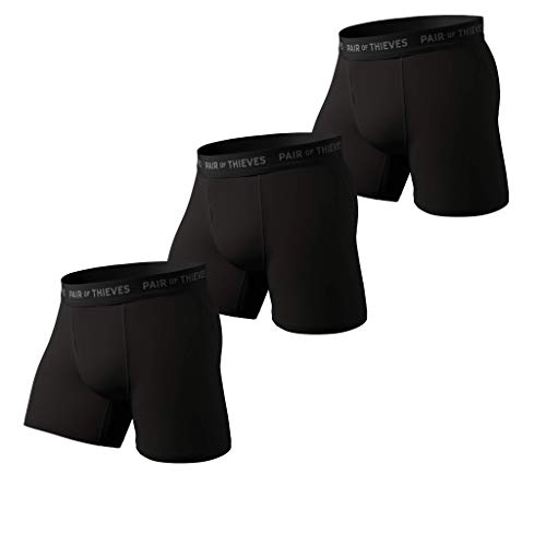 Pair of Thieves Super Fit Herren Boxershorts 3er Pack Unterwäsche AMZ Exclusive, schwarz, Large von Pair of Thieves