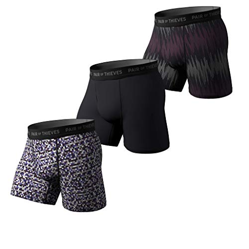 Pair of Thieves Super Fit Herren Boxershorts 3er Pack Unterwäsche AMZ Exclusive - Grau - Medium von Pair of Thieves