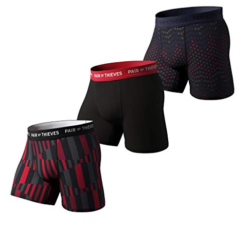 Pair of Thieves Super Fit Herren Boxershorts 3er Pack Unterwäsche AMZ Exclusive - Rot - X-Large von Pair of Thieves