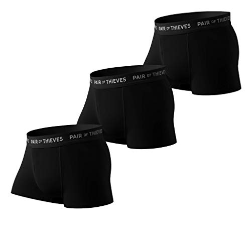 Pair of Thieves Super Fit Herren Trunks 3er Pack Unterwäsche AMZ Exclusive - Schwarz - Large von Pair of Thieves