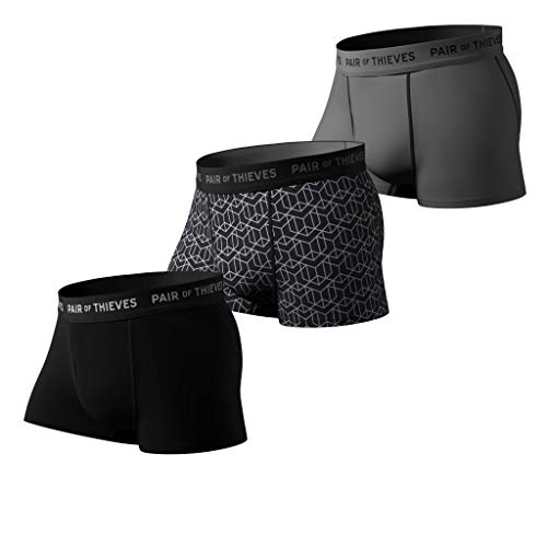 Pair of Thieves Super Fit Herren Trunks 3er Pack Unterwäsche AMZ Exclusive - Schwarz - Medium von Pair of Thieves