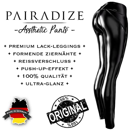 Pairadize Ultra Assthetic Pants - Lederleggings, Lackleggings, Latexleggings, Wet-Look-Leggings, Glanzleggings, Leggings mit Push-Up-Effekt (S, Thermo) von Pairadize