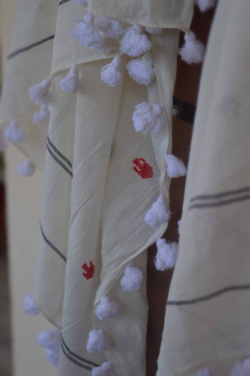 Handgewebter Schal Für Frauen, Boho Hand Gesponnener Schal, Handloom Stoff, Den Täglichen Gebrauch von PaislyPrint