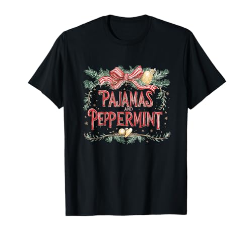 Hübscher Schlafanzug und Pfefferminz-Kostüm für Jungen und Mädchen T-Shirt Hübscher Schlafanzug und Pfefferminz-Kostüm für Jungen und Mädchen T-Shirt von Pajamas and Peppermint Outfit
