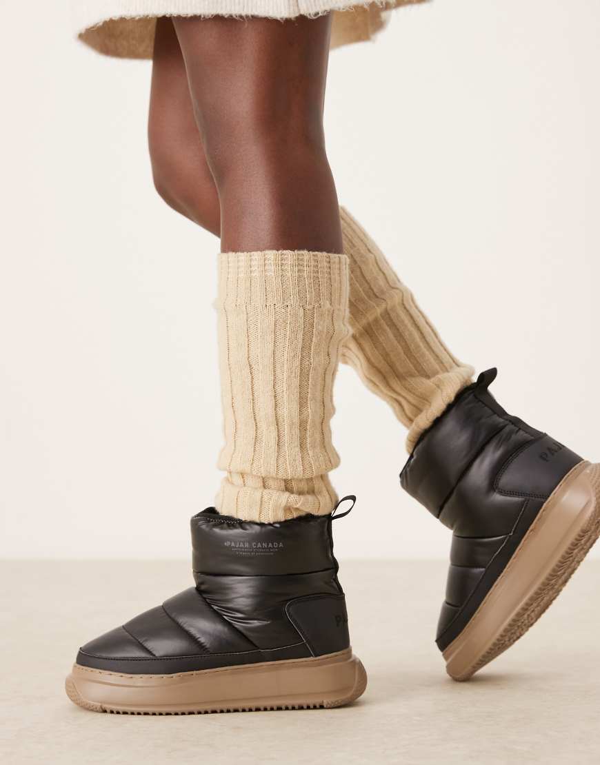 Pajar - Gala - Schneestiefel aus Nylon in Schwarz mit Gummisohle von Pajar