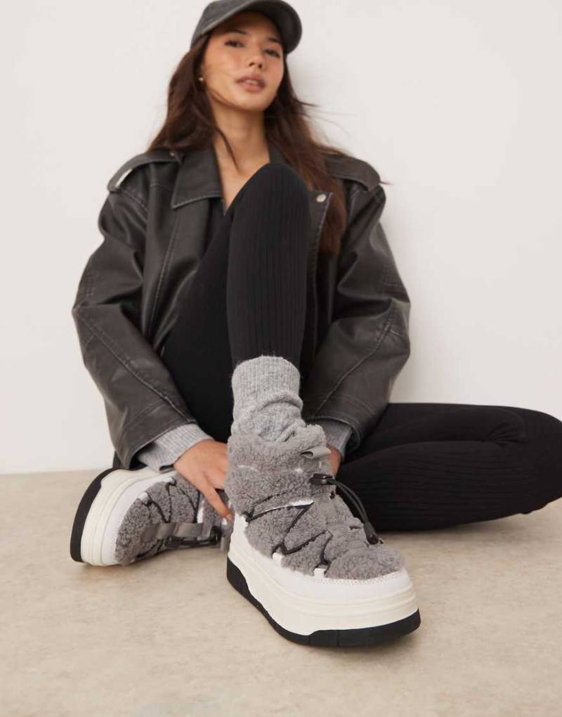 Pajar - Janie - Niedrige Schneestiefel in Anthrazit-Grau von Pajar