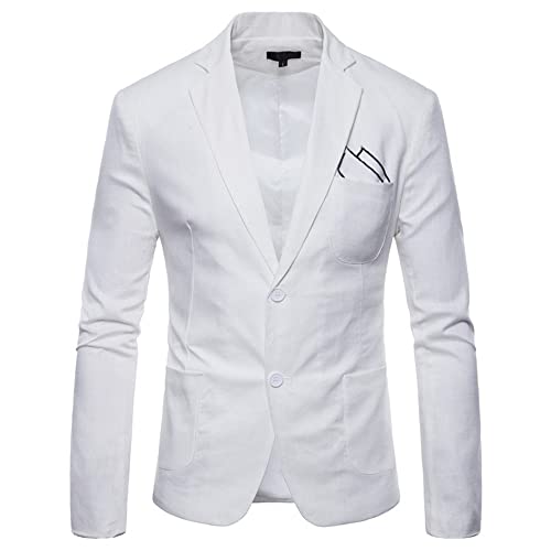 Jacke Herren Slim Fit Revers Einreiher Anzüge Herren Business Work Moderner Urban Style Einfarbig Jacke Herren Trend Mode Lassig Anzüge Jacke Herren von Pajiay