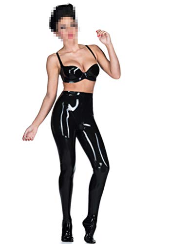 Latex-Gummi-Strumpfhose Gimmi weibliche stilvolle Leggings Hose Hose 0,4 mm, schwarz, Groß von Palace Civet