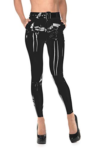 Palace Civet Leggings aus Latex, Gummi, schmal, 0,4 mm - Schwarz - 3X-Groß von Palace Civet