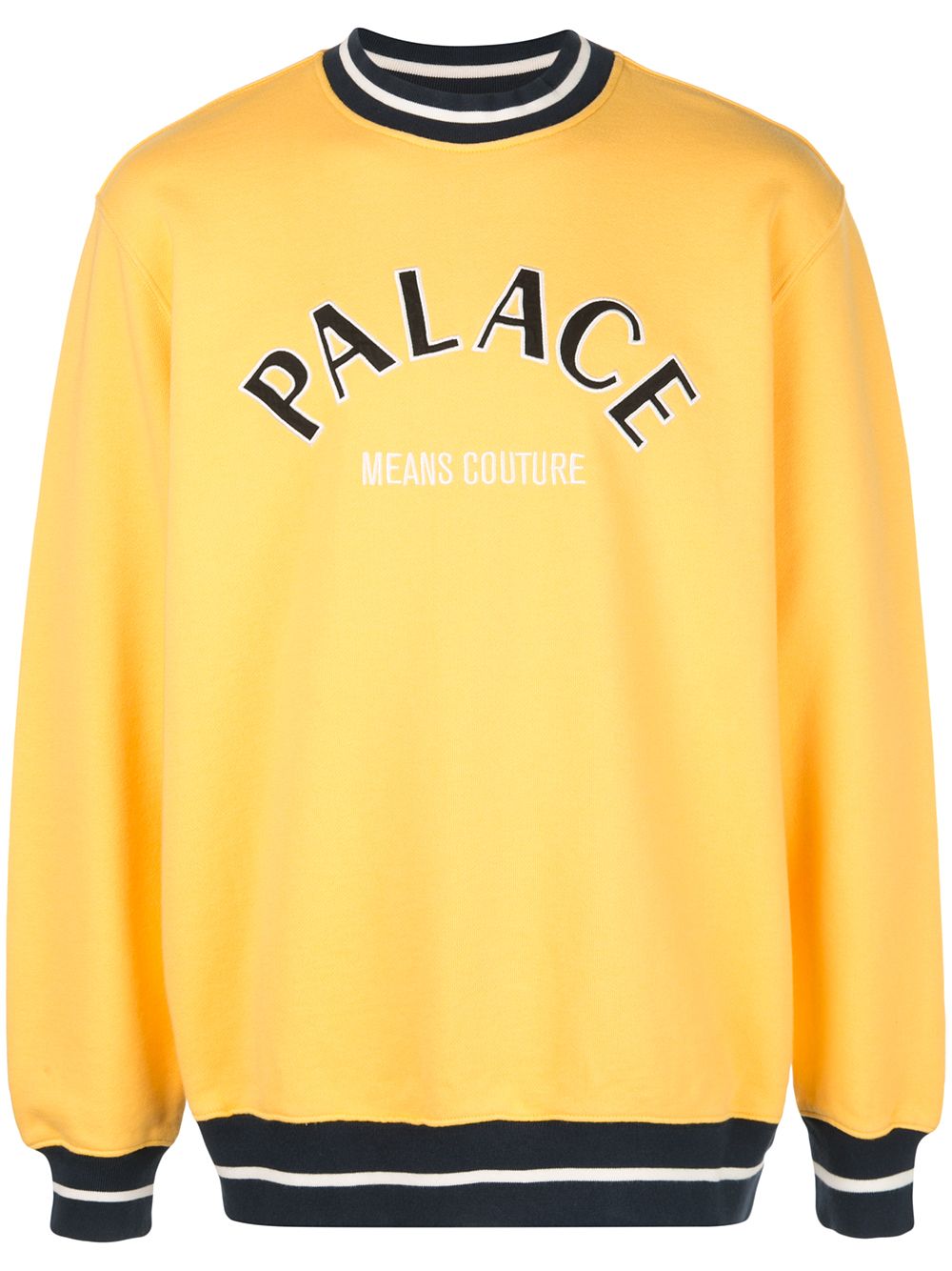 Palace Sweatshirt mit Logo-Stickerei - Gelb von Palace