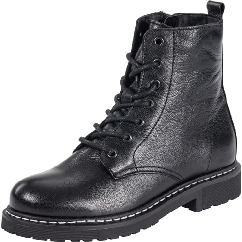 Palado Stiefeletten Damen Biak – bequeme Boots Made in Portugal - leicht gefütterte Stiefel - modische Winterschuhe Schwarz UK7 - EU40 von Palado