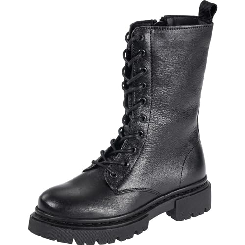 Palado Stiefeletten Damen Ross - bequeme Boots Made in Portugal - leicht gefütterte Stiefel - elegante Schnürstiefel Schwarz UK7 - EU40 von Palado