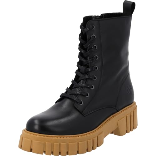 Palado Stiefeletten Damen Naxos - bequeme Boots Made in Portugal - leicht gefütterte Stiefel - elegante Schnürboots Schwarz UK8 - EU41 von Palado