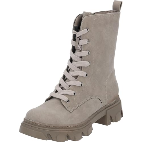 Palado Boots Damen Lefkada - Stiefeletten für Frauen - Bequeme Winterschuhe mit Reißverschluss - modische Schnürstiefeletten - Winterstiefel mit Blockabsatz Grau UK5,5 - EU38 von Palado