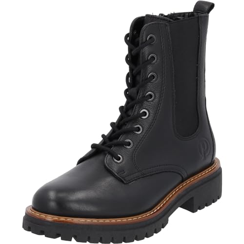 Palado Boots Damen Unije - elegante Stiefeletten für Frauen - bequeme Winterstiefel mit Reißverschluss - modische Winterschuhe - Schnürstiefeletten mit Absatz Schwarz UK7 - EU40 von Palado