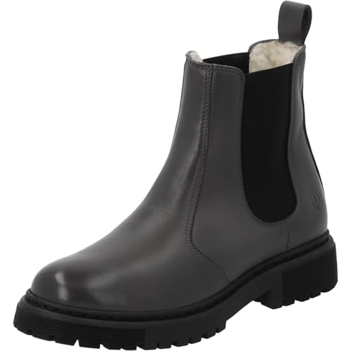 Palado Chelsea Boots Damen Alicudi – modische Boots Made in Portugal - bequeme & warme Winterschuhe - robuste Stiefeletten Grau UK6 - EU39 von Palado