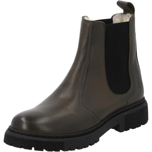Palado Chelsea Boots Damen Alicudi – modische Boots Made in Portugal - bequeme & warme Winterschuhe - robuste Stiefeletten Grün UK8 - EU41 von Palado