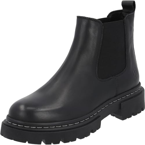 Palado Chelsea Boots Damen Arnu - modische Stiefeletten für Frauen - bequeme Winterschuhe - elegante Winterstiefel mit Absatz Schwarz UK4,5 - EU37 von Palado