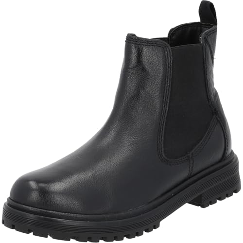 Palado Chelsea Boots Damen Cruxa - aus hochwertigem Leder gefertigt - nicht gefütterte Stiefeletten - robuste TPR-Sohle - ideal für Frühling und Herbst Black UK4,5 - EU37 von Palado