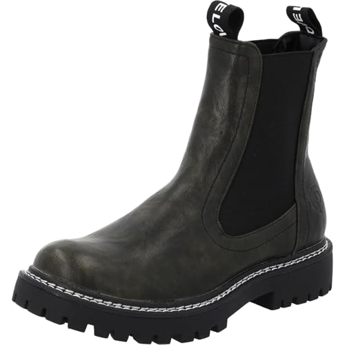 Palado Chelsea Boots Damen Dedej - bequeme Boots - leicht gefütterte Stiefel für Herbst & Winter - modische Stiefeletten Khaki UK6 - EU39 von Palado