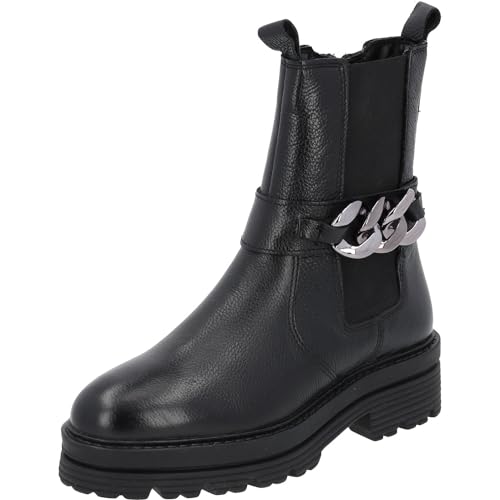 Palado Stiefeletten Damen Delxa - bequeme Boots aus Leder - ungefütterte Stiefel für die Übergangszeit - modische Ankle-Boots Schwarz UK3,5 - EU36 von Palado
