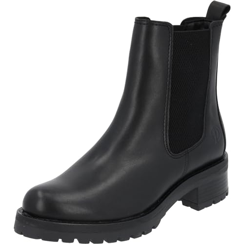 Palado Chelsea Boots Damen Ginel – elegante Stiefeletten Made in Portugal – leicht gefütterte Stiefel – bequeme Boots Schwarz UK4,5 - EU37 von Palado