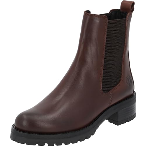 Palado Chelsea Boots Damen Ginel – elegante Stiefeletten Made in Portugal – leicht gefütterte Stiefel – bequeme Boots Braun UK8 - EU41 von Palado