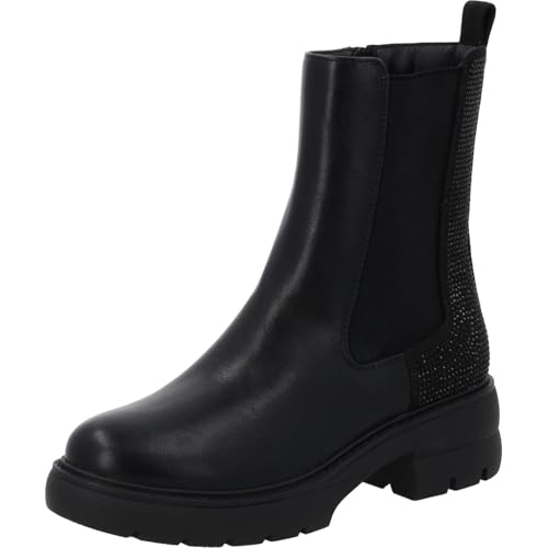 Palado Stiefeletten Damen Jynna by Sila Sahin – elegante und robuste Boots - ungefütterte Stiefel für die Übergangszeit - modische Ankle-Boots Schwarz UK9 - EU42 von Palado