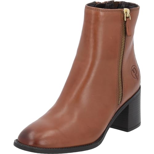 Palado Stiefeletten Damen Lampedusa – elegante Stiefel aus Schafsleder - leicht gefüttere Boots mit Blockabsatz - modische Halbstiefel Braun UK6 - EU39 von Palado
